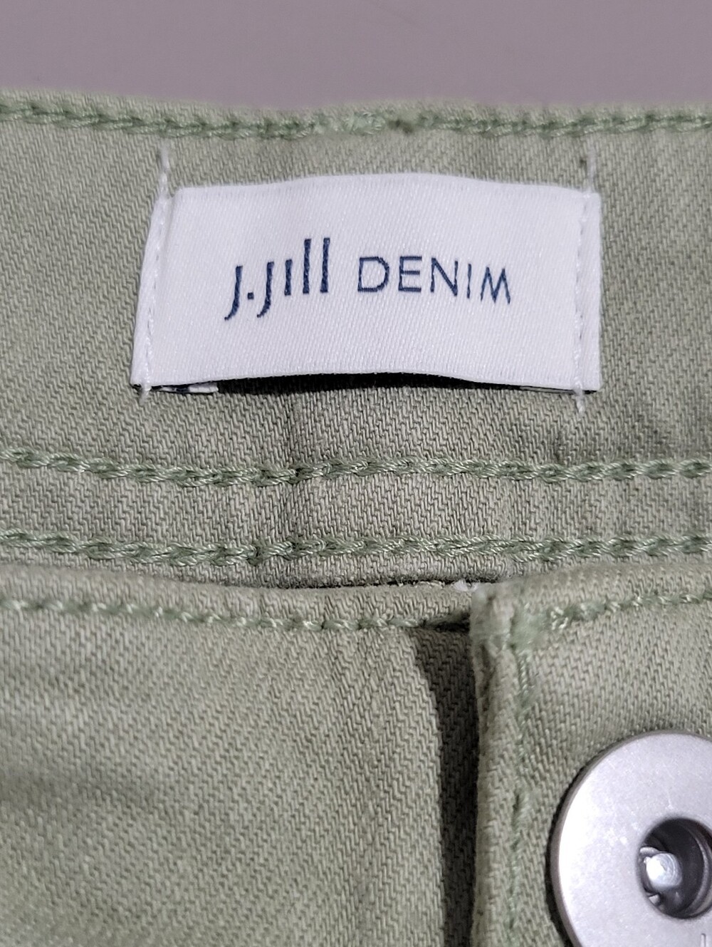 J. Jill High-Rise Straight Leg Crop Light Olivine Size 6 NWT Stretch 14×23 - Picture 10 of 16